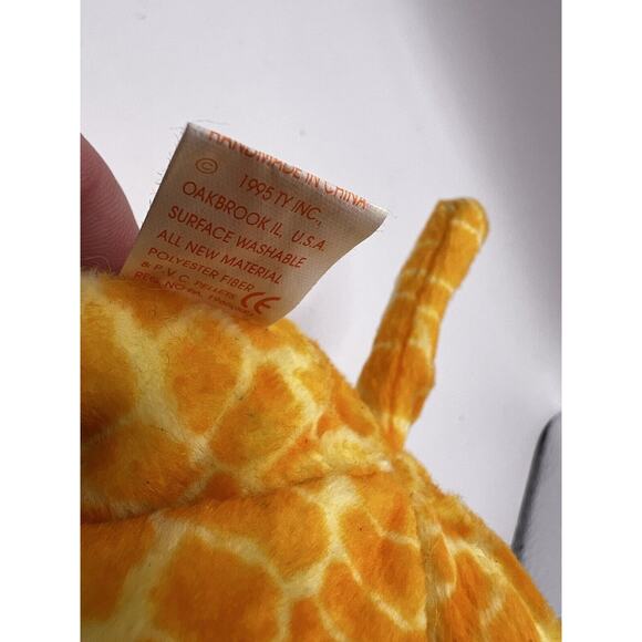 TY Beanie Baby Babies Stuffed Animal Plush Twigs Giraffe 1995 - Picture 4 of 10
